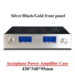 430*340*95mm Accuphase Power Amplifier Enclosure Case McIntosh Vu Meter Preamplifier Chassis Shell HIFI Diy Audio Amplifier Box