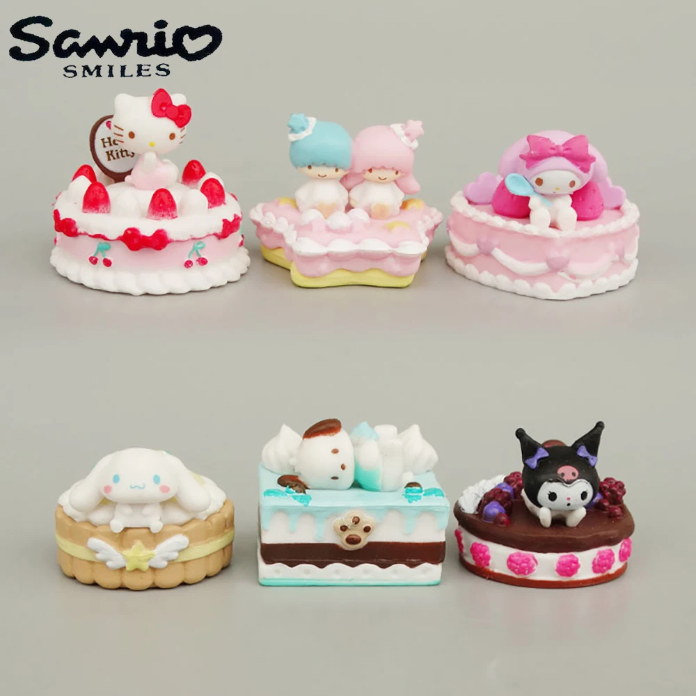 Sanrio Anime 3Cm Figure Melody Cinnamoroll Hello Kitty Kuromi Doll Kawaii Little Twin Stars Diy Cake Decoration Christmas Gifts