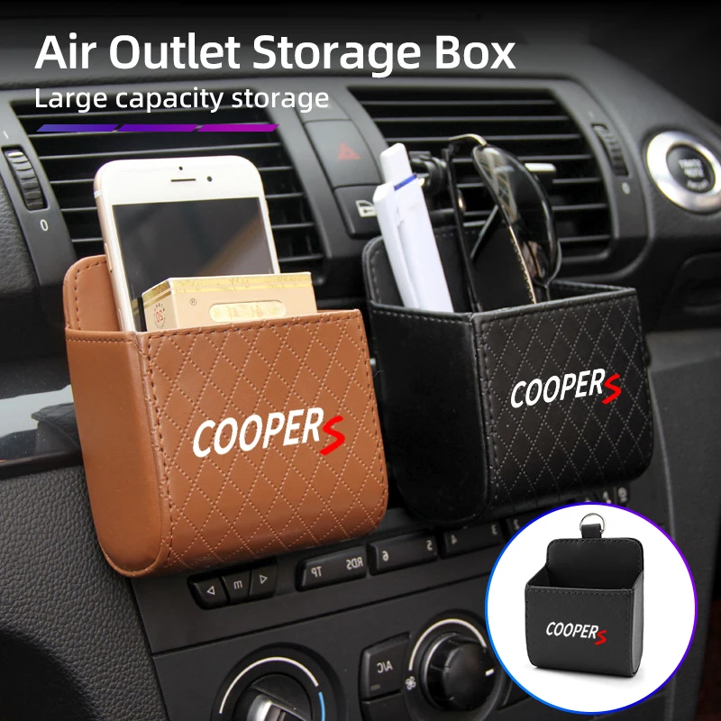 

Car Air Vent Storage Box Phone Tools Organizer Case Accessories For MINI Cooper JCW WORKS R56 R55 F55 F56 R57 R58 R59 R60 R50 R5