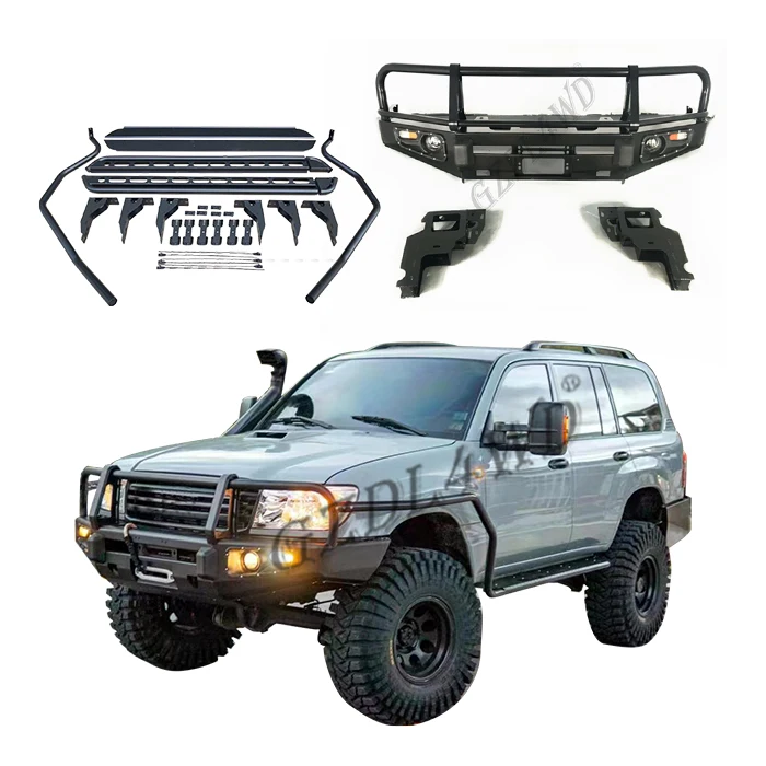 

Upgrade Parts 100 Series Bull Bar Front Rear Steel Winch Bumper For 100 LC100 LC4700