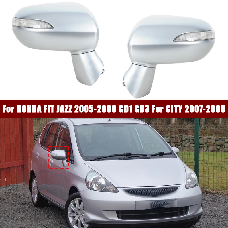 For HONDA FIT JAZZ 2005-2008 GD1 GD3 For CITY 2007-2008 GD6 GD8 Car Exterior Door Rearview Mirror Assy 5-PINS With Turn Signal