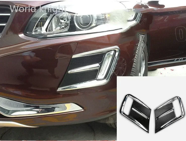 KOUVI ABS Chrome Front Fog Lamp Light Cover Trim Accessories For Volvo XC60 2014 2015 2016 car styling