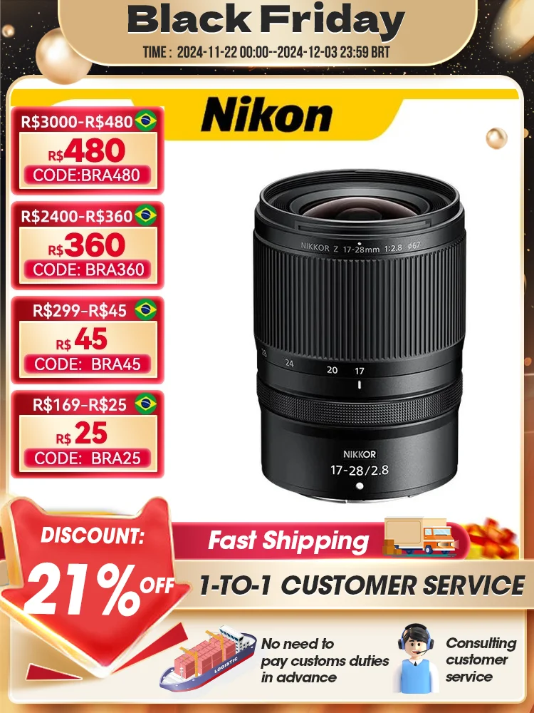 Nikon Z 17-28mm F2.8 S Full Frame Large Aperture Standard Portable Zoom Mirrorless Digital Camera Lens for Z50 Z5 Z6 Z7 NIKKOR