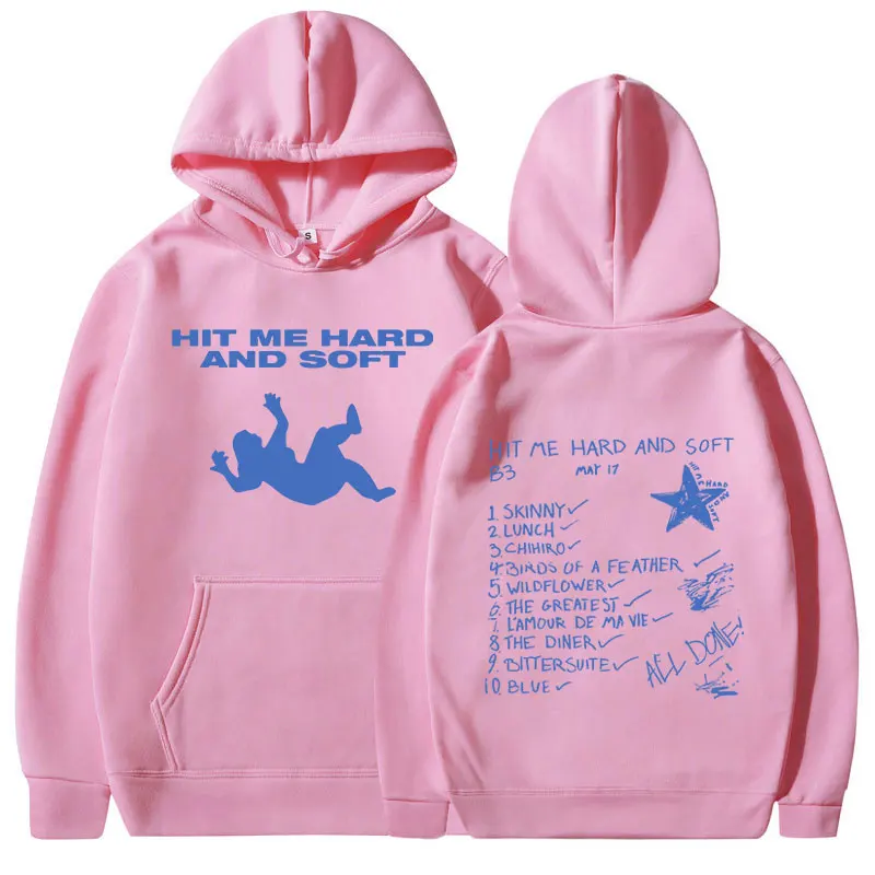 Hit Me Hard and Soft 2024 Tour Hoodies Men Women Clothing Fashion Harajuku Pullovers Oversized Long Sleeve Sweatshirts Fans Gift