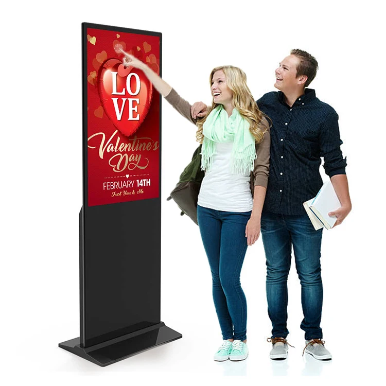 43-Inch Floor-to-ceiling Digital Signage Android Advertising Display Touchscreen Kiosk Indoor Totem Digital