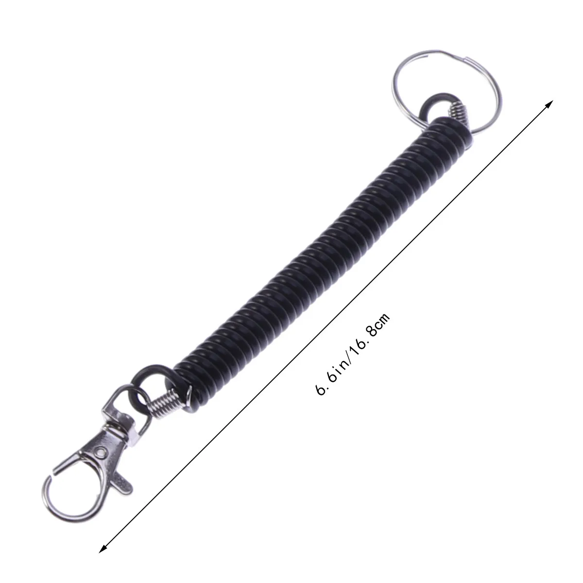 12Pieces Spring Key Holder Retractable Spiral Keychain Colorful Flexible Plastic Stretchy Keyring for Keys Work Cards Tools