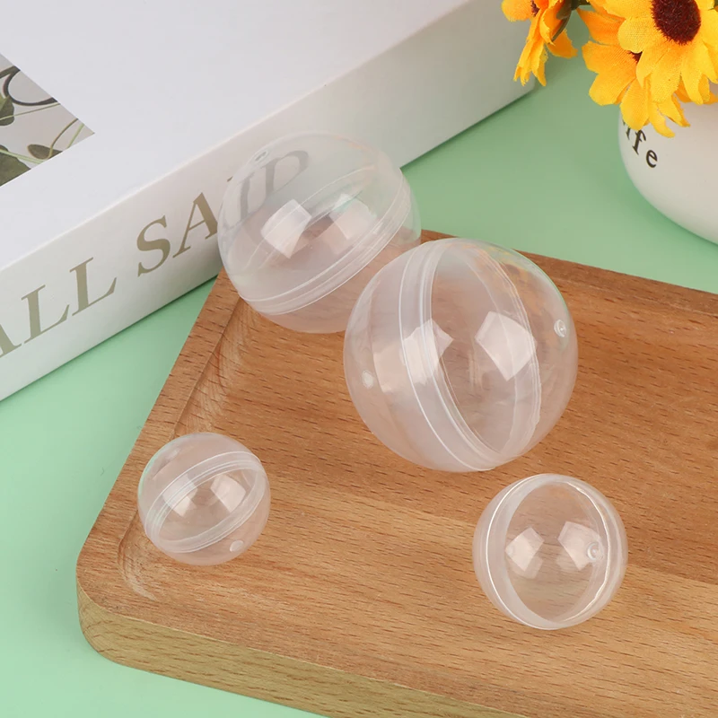 50PCS Clear Can Open Transparency Plastic Capsule Toy Surprise Ball Tiny Container Making Things Model Dollhouse Accessories Toy