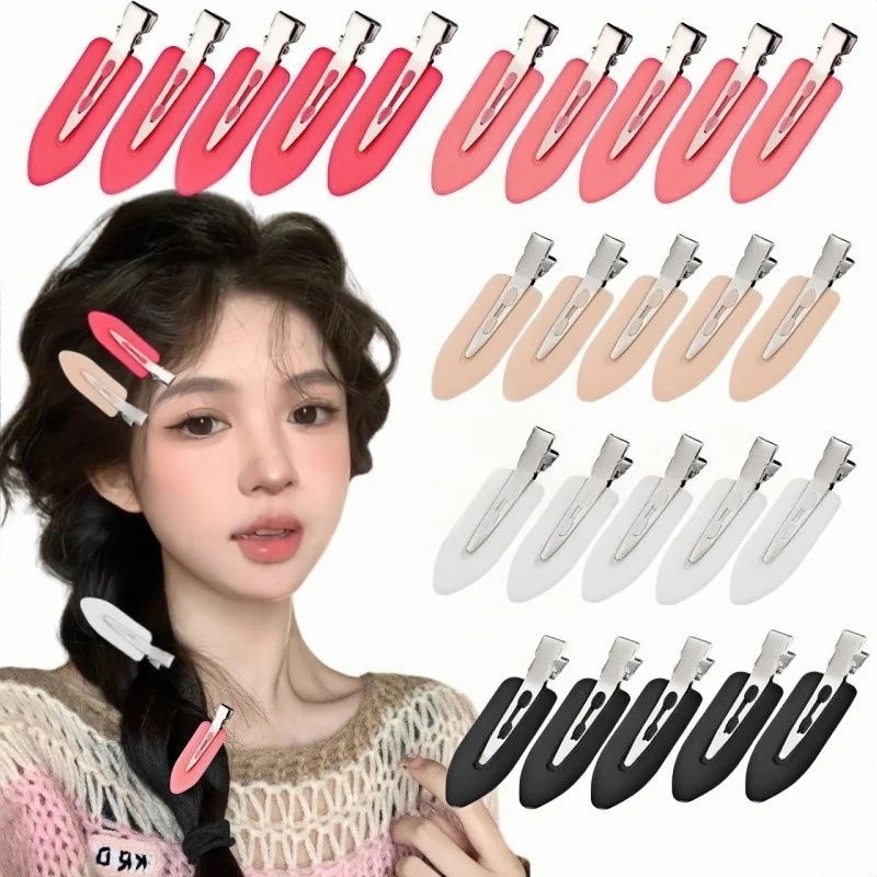 10 unids/set de pinzas para el cabello sin costuras para mujer, horquillas con flequillo lateral, pinzas para estilizar pico de pato, horquillas para estilismo para lavado de maquillaje y cara