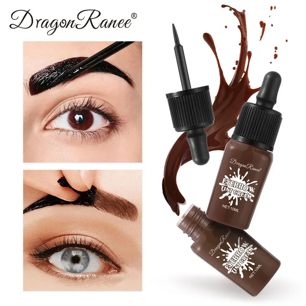 Peel-off Eyebrow Gel Natural Brow Tattoo Black Brown Tint Makeup Waterproof Lasting Eye Brow Enhancers Liquid Gel Tear Wear Easy