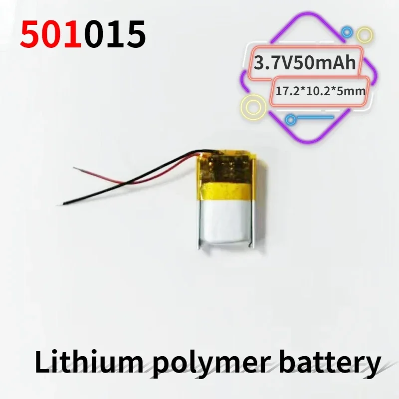 501015 3.7V 50mAh Rechargeable Lithium Polymer Battery for MP4 Bluetooth Headset Video Pen GPS Walkie Talkie Smart Watch 501015