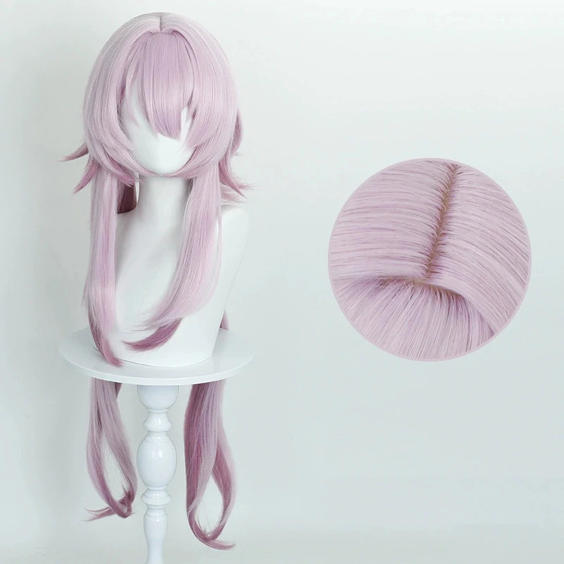 Juego Honkai Star Rail 7 de marzo Cosplay peluca mujer Lolita Rosa púrpura gradiente pelo largo resistente al calor peluca sintética Halloween