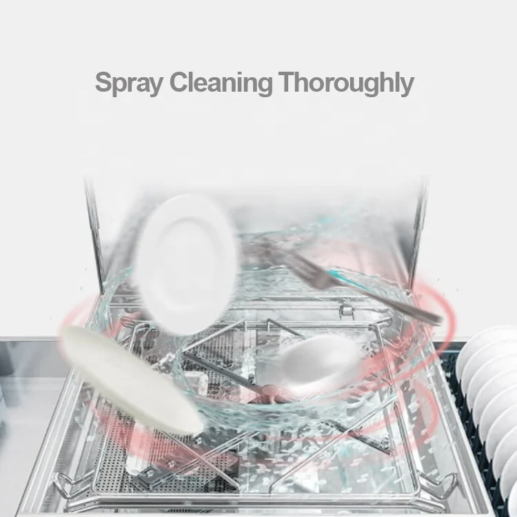 Lecon Commercial Household Glass Bowl Dish Cleaning Electric Stainless Steel 304 Counter Dishwasher Sterilization