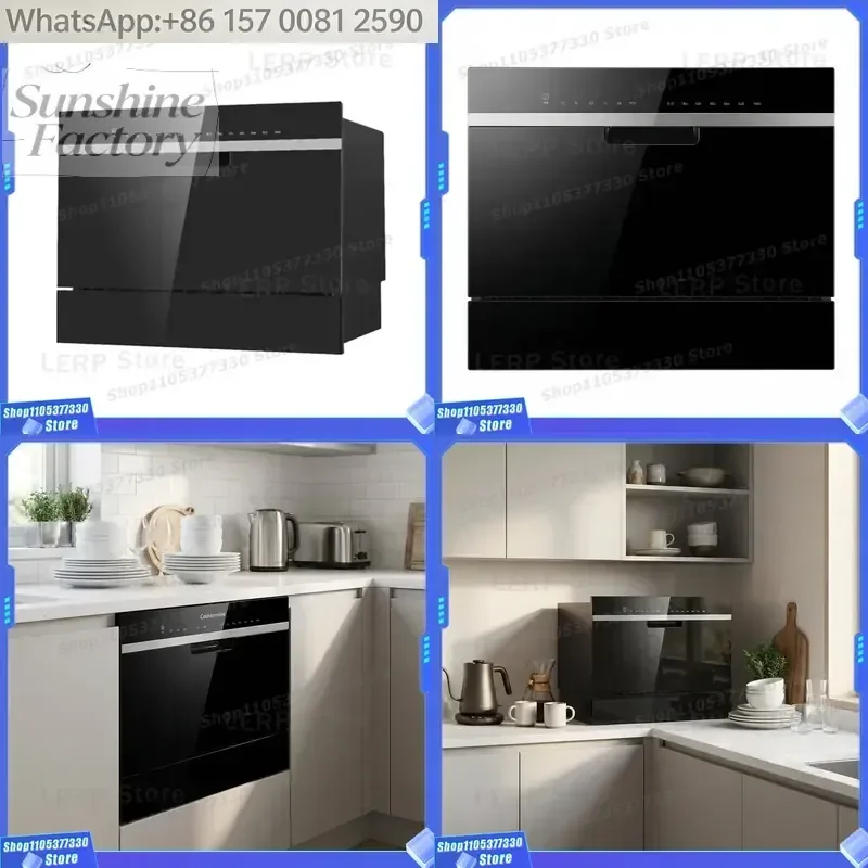 Home 8 Place Setting Tabletop Built in Small Size Quiet Cleaning Machine Dishwasher