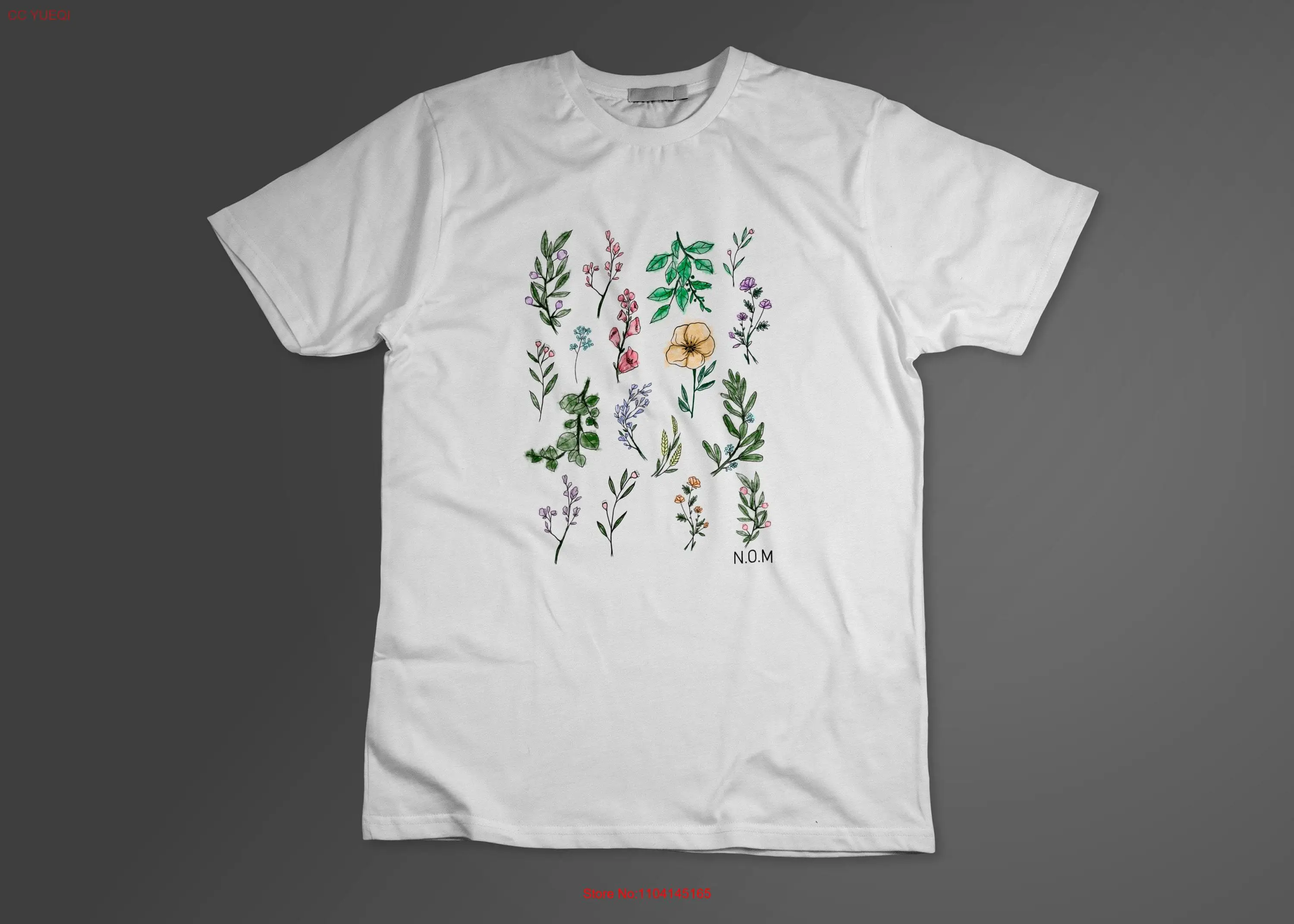 

Flower t shirt for her Women trendy Spring concept Wild meadow nature tee Floral Gardener Botanical long or short sleeves