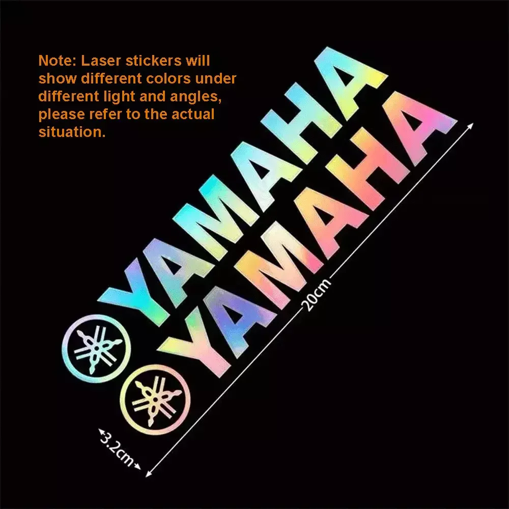 Calcomanías reflectantes para decoración del cuerpo de motocicleta con letras láser para moto de cross, pegatinas para casco, accesorios de modificación