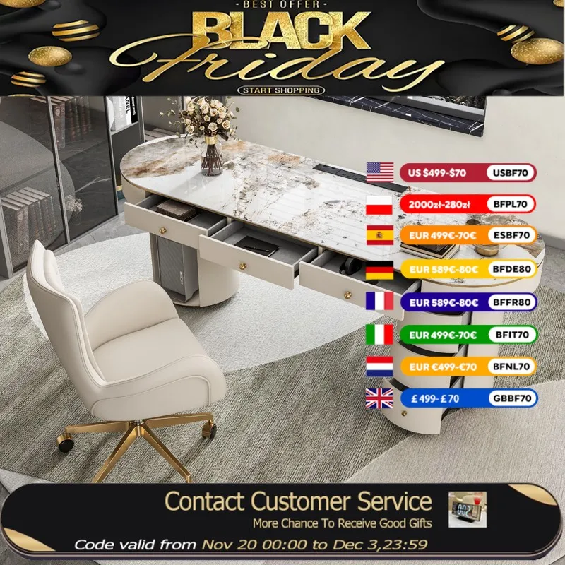 

Дизайнерский письменный офисный стол Настольный эстетический деревянный ящик Компьютерные столы Белый органайзер Mesa Para Computador Мебель