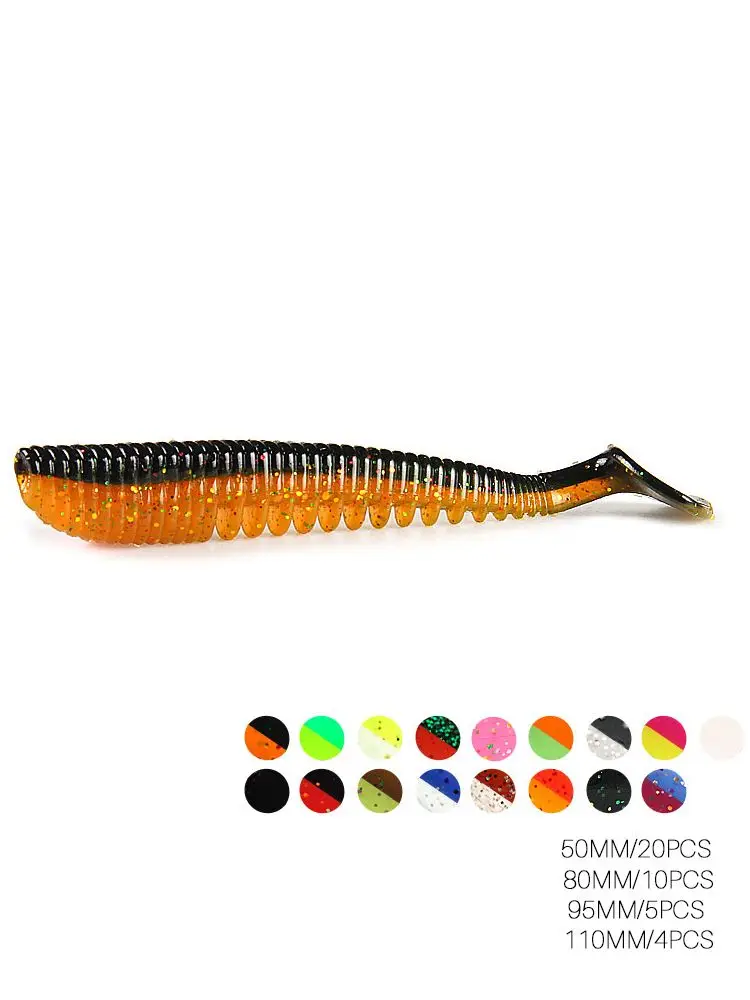 2023 superkontynent 50mm 80mm 95mm 110mm przynęty miękka przynęta sztuczna przynęta Predator Tackle dla szczupaka i szczupaka — zdjęcie 2