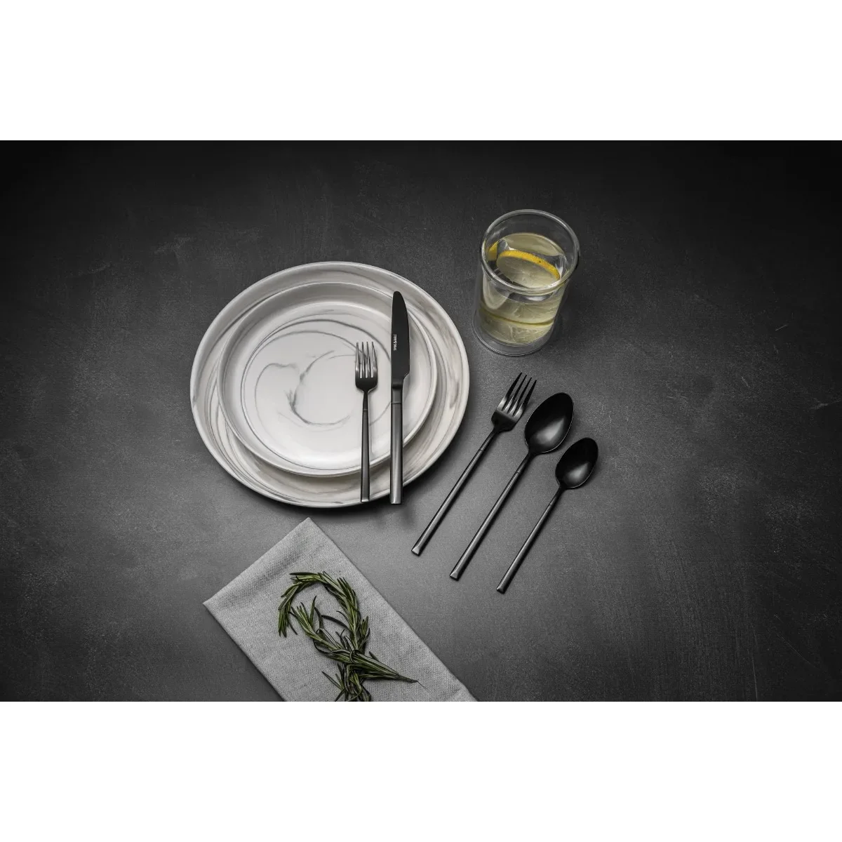 

Black Stainless Steel Flatware Set, 20-Piece Service for 4, Dishwasher Safe, Non-Tarnish, Modern Cutlery, Household Dining