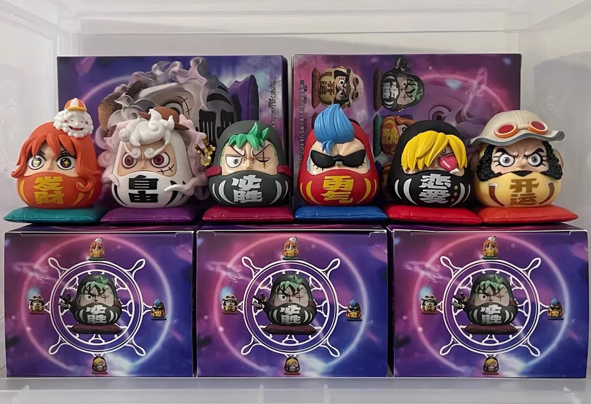 One Piece Figures Sanji Nika Luffy Roronoa Zoro Nami Daruma Action Figures Pvc Anime Model Toys Collection Birthda For Children