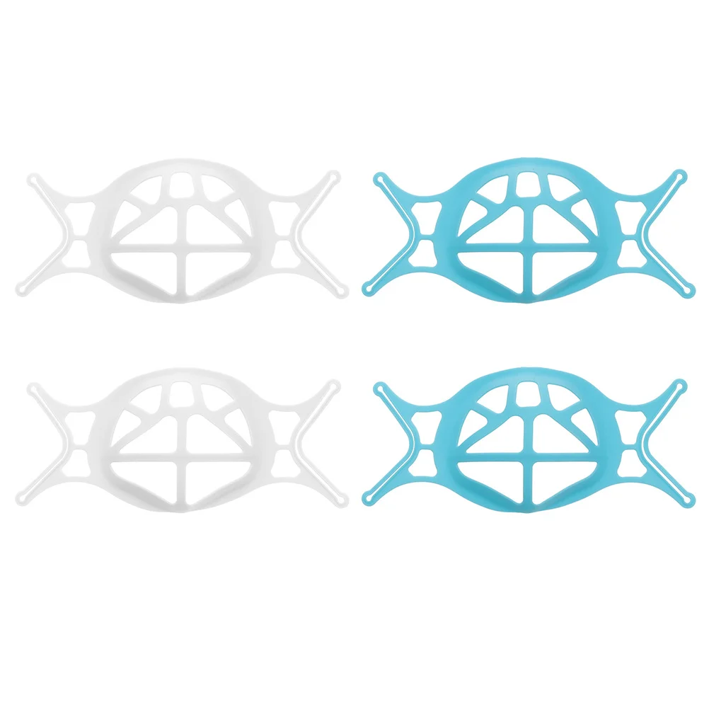 4Pcs Mask Inner Bracket Breathable Support Durable Material Practical Face Curve Design Easy to Use Portable Mask Bracket