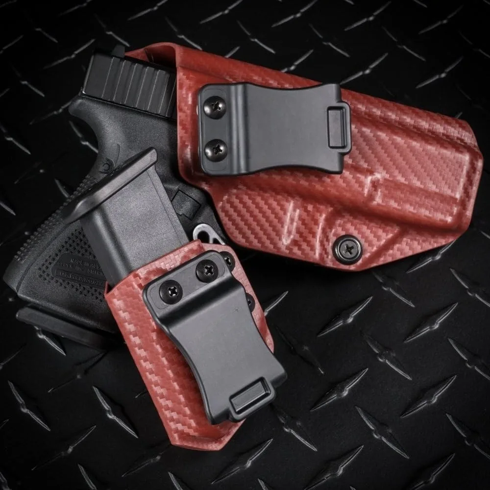 Universelle 9mm/.40 Verstellbare Doppelstapel-Magazintasche, Taillenmagazinhalter IWB/OWB für Glo-ck, CZ, S&W, H&K, SIG P320, P365 – Detail 3