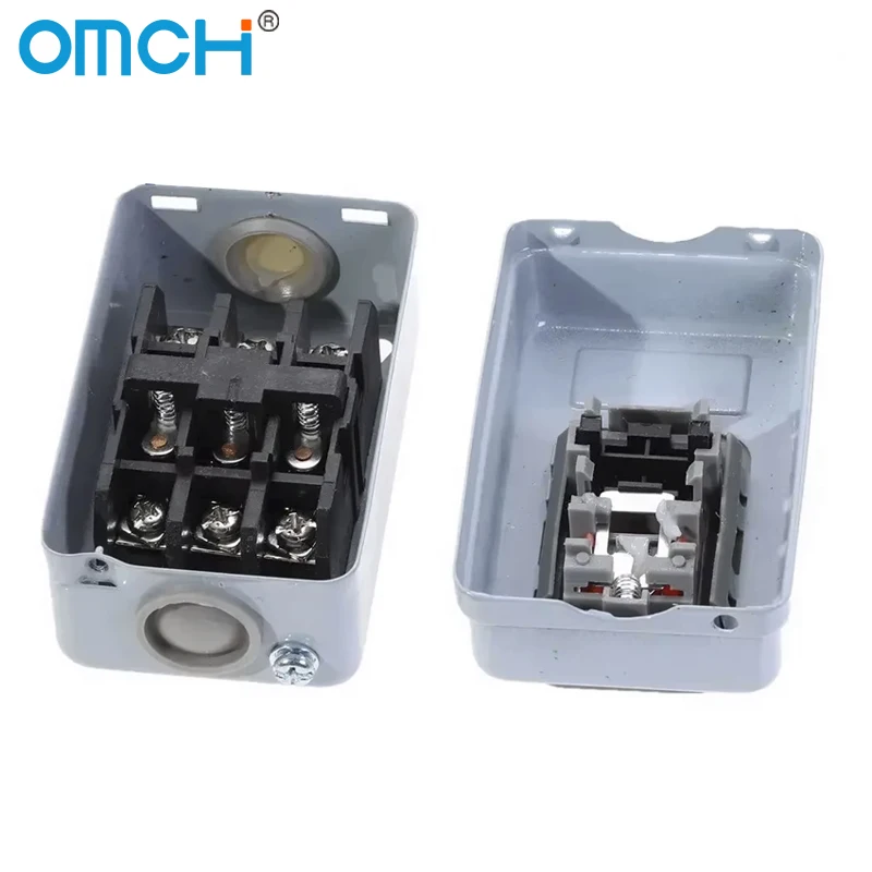 OMCH Druckknopf-Netzschalter, drei Phasen, Stromsteuerung, Startschalter, AC 380 V, 15 A, 3 P, 2,2 kW, TBSN-315, TBSS-315