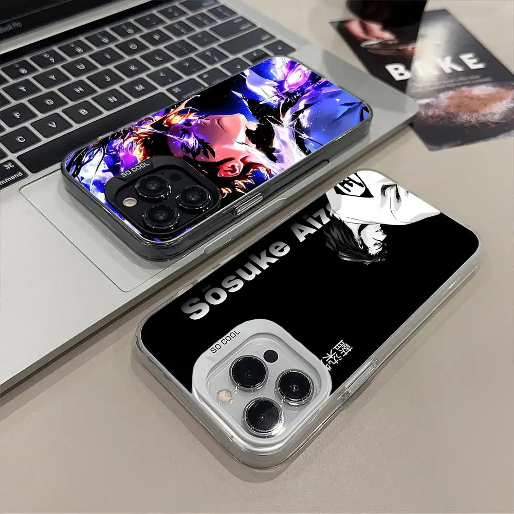 

Чехол для телефона Bleach Aizen Sosuke для iPhone 16, 15, 14, 13, 12, 11 X XR XS 8 7 Pro Max Plus, роскошный чехол с полупрозрачным цветным принтом