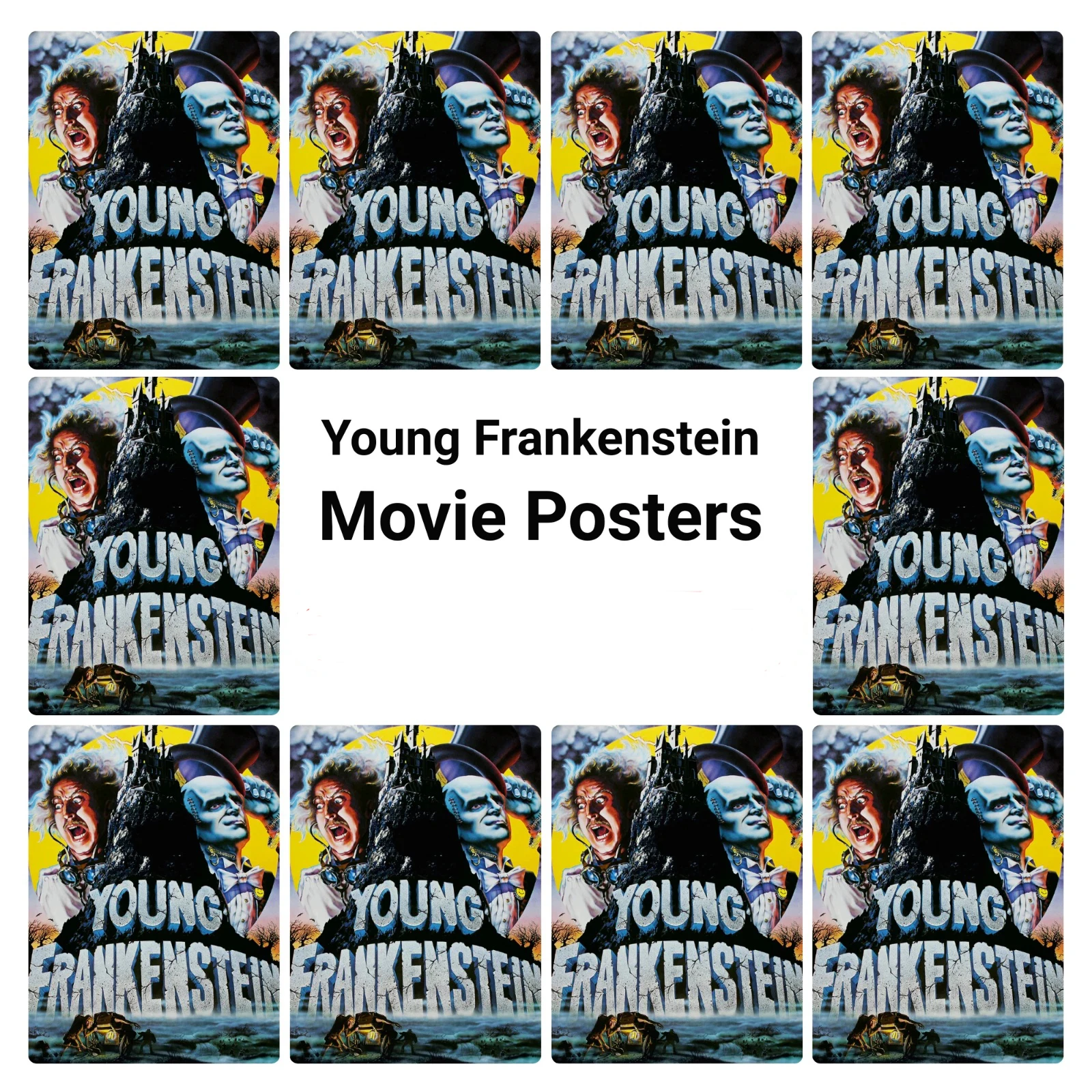 Young Frankenstein (1974) Movie, Print Art Canvas Poster,Living Room , Home Wall Decor Picture