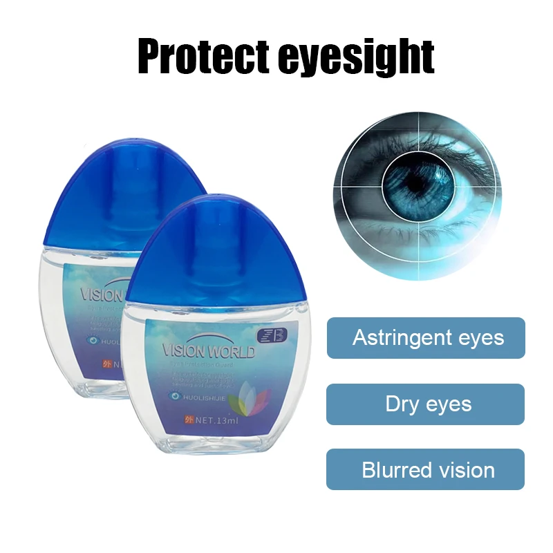 Eye Drops Relieve Eye Pain Eye Overuse Blurred Dry Eyes Drop Get Rid of Fatigue Clean Eyes Moisturizing Eye Drops Personal Care