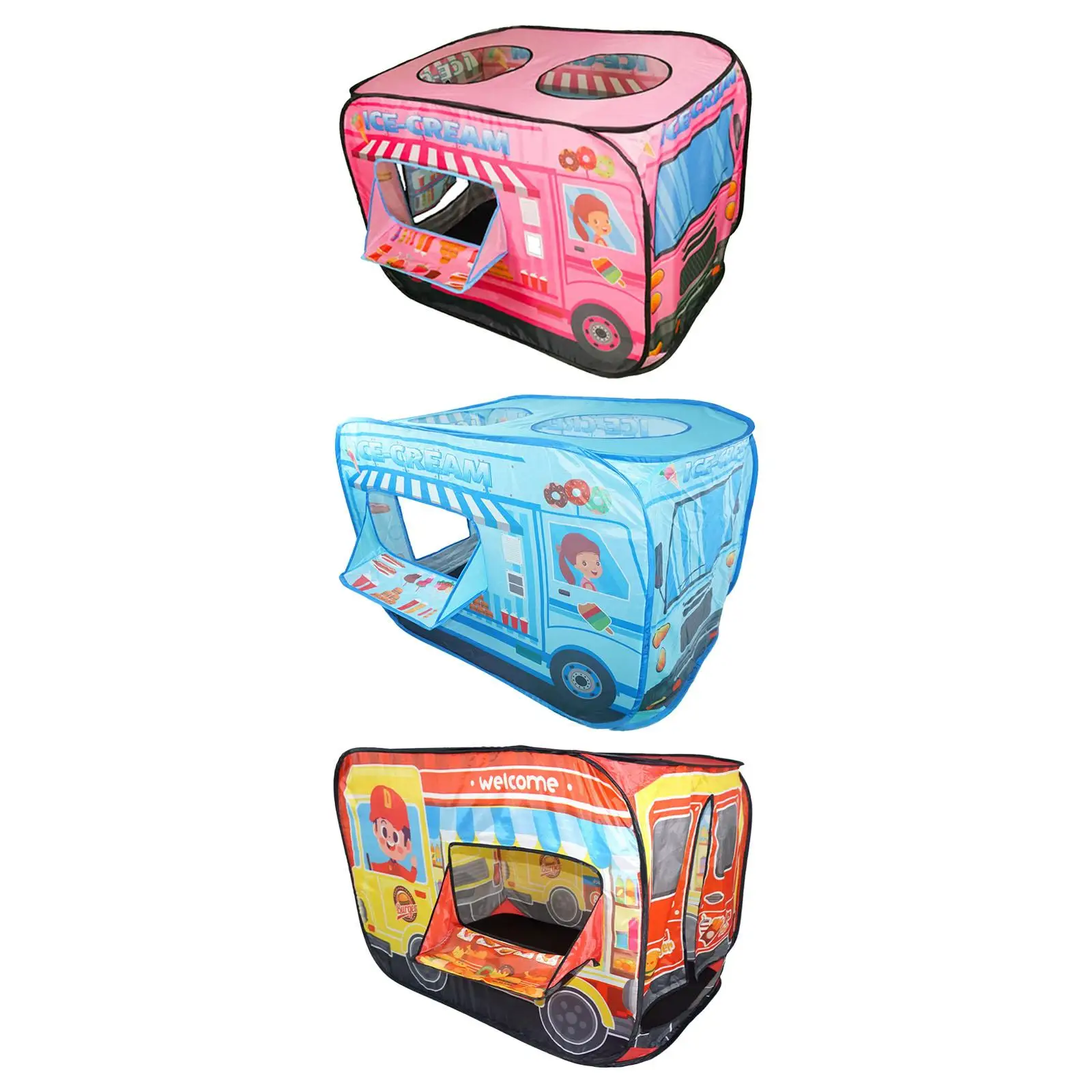 Children Toy Tent Multipurpose Cartoon Bus Outdoor Indoor Play Foldable Role Play Game Fun Game Tent Portable Play House