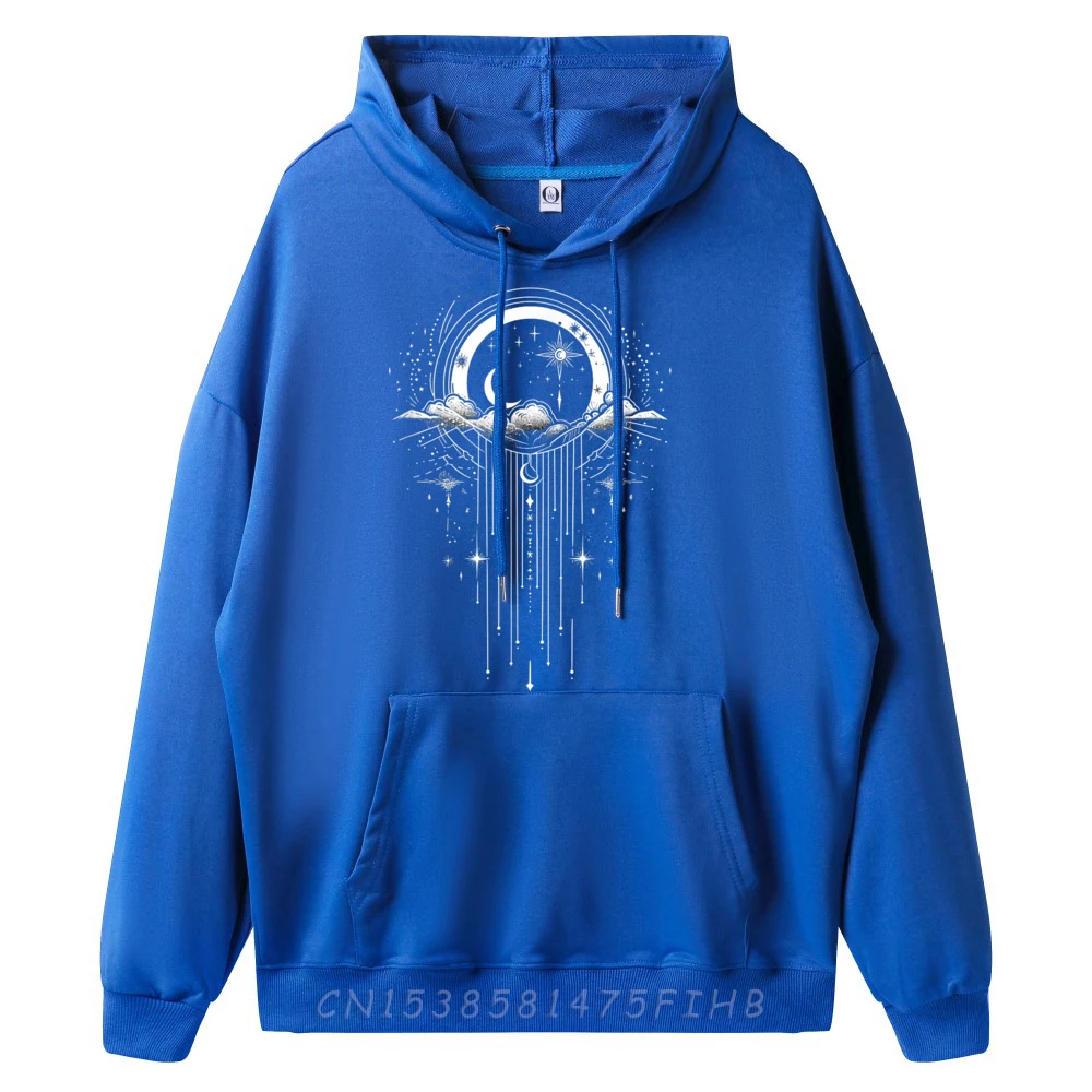 Hoodies Celestial Harmony Sun And Moon Hoodies Labor Day Hip Hop Summer Long Sleeve Crew Neck Female Hoodies Summer