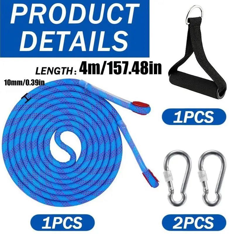 Sled Pulling Rope Winter Sled Pull Rope Set 13FT Thick Sled Strap For Pulling Children Sled Drag Rope Winter Sled Pull Rope Set