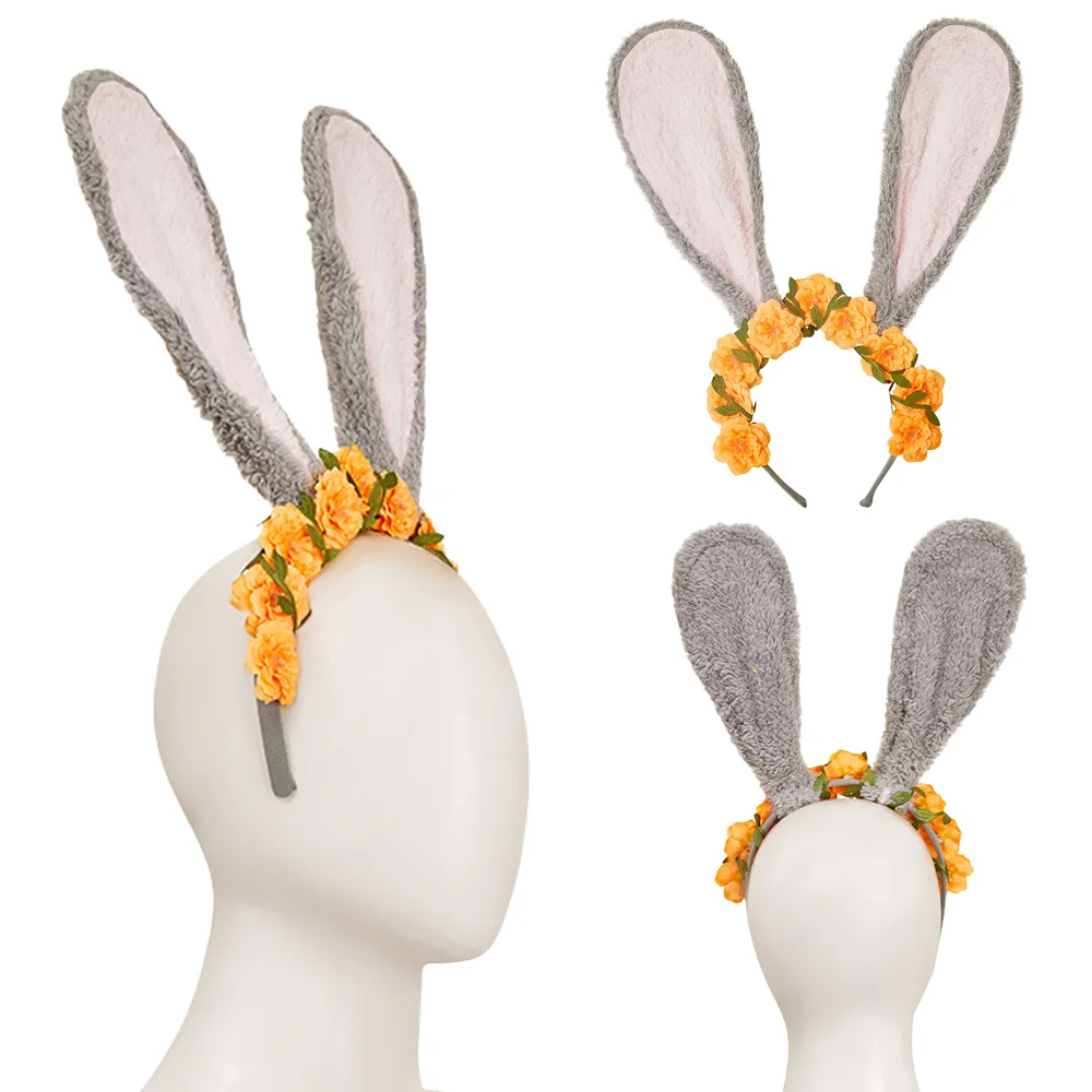 

Fantasia Judy Hopps Headband With Rabbit Ear Cartoon Zoo Cosplay Disfraz Costume Accessories Women Halloween Carnival Props Gift