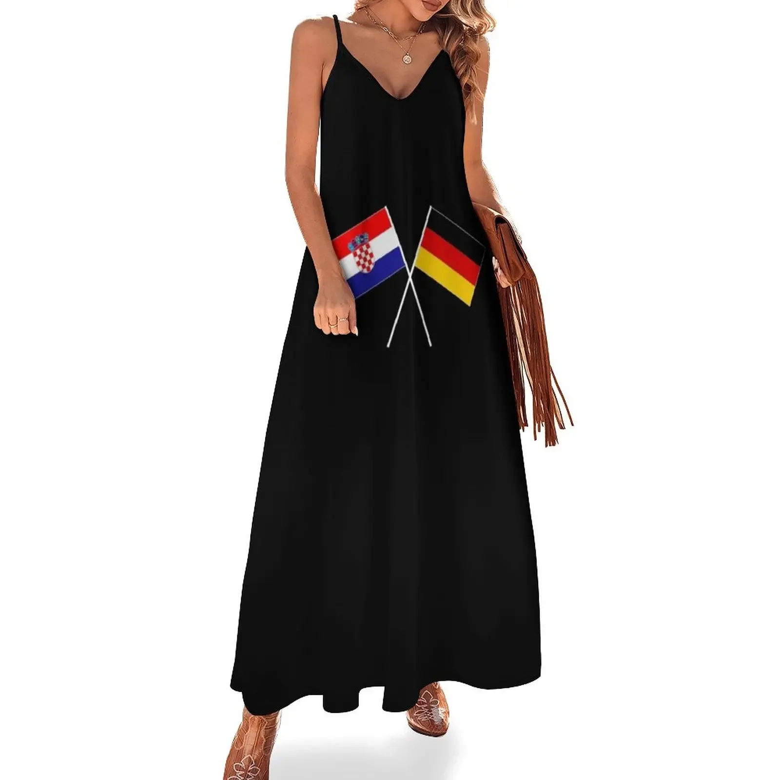 

German-Croatian friendship flag flag Sleeveless Dress wedding dresses for woman elegant chic wedding evening dresses