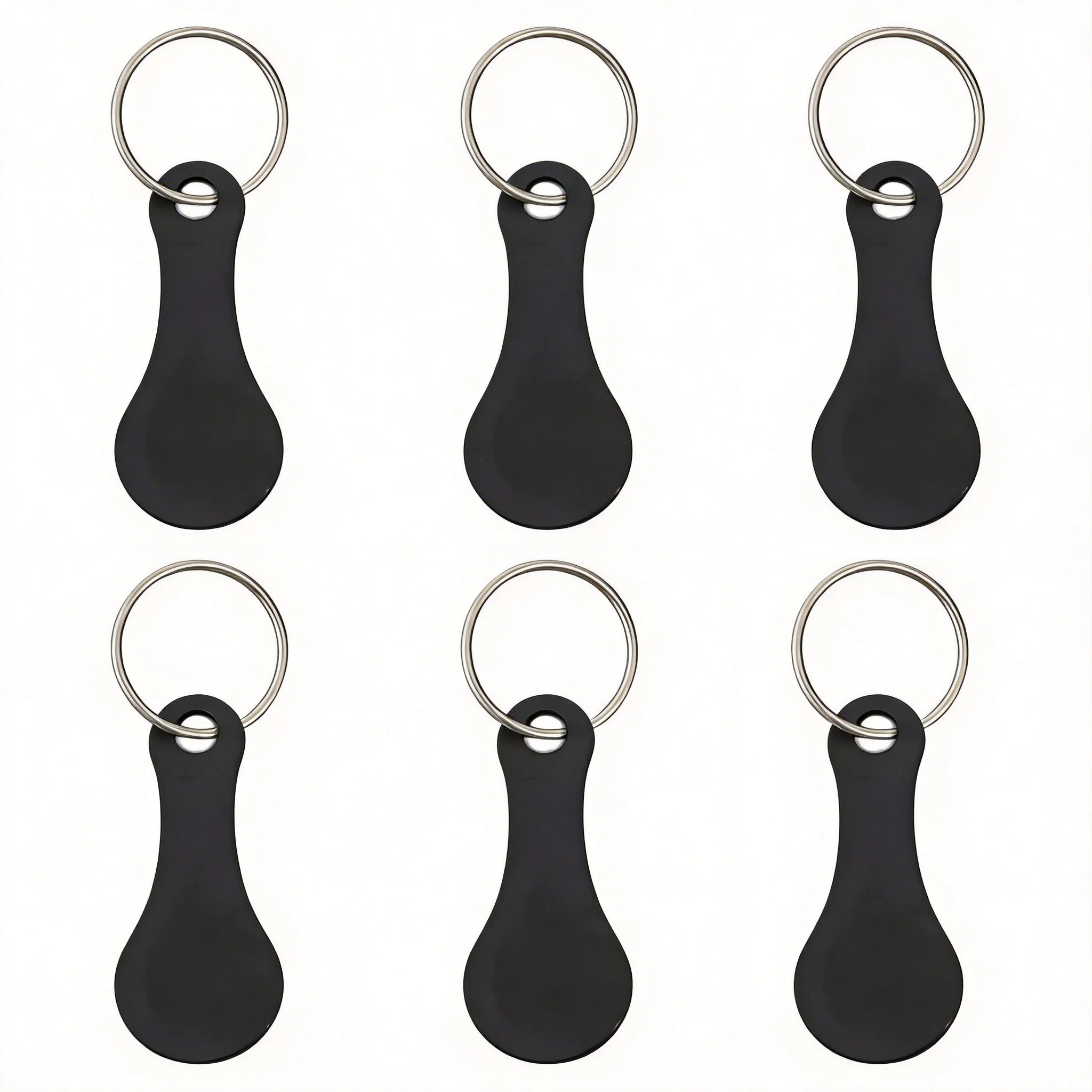 3/6PCS Metal Shopping Cart Tokens Trolley Token Key Ring Decorative Keychain Multipurpose Shopping Portable For Home Outdoor image 3