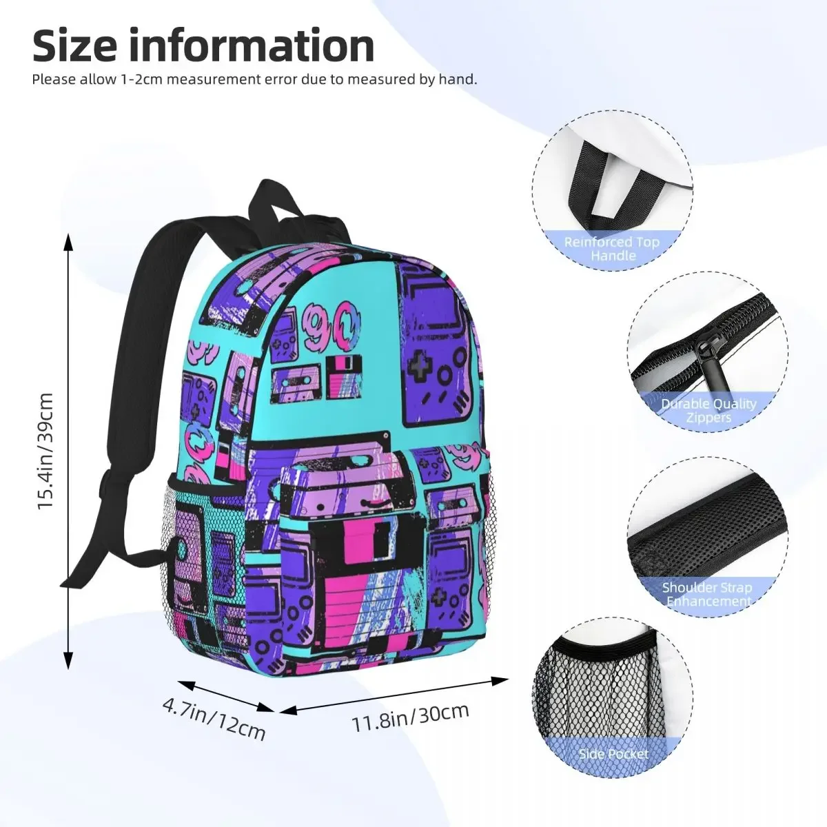 Mochilas de Regreso a los años 90, mochila para niños y niñas, mochilas escolares para estudiantes de dibujos animados, mochila de viaje, bolso de hombro de gran capacidad