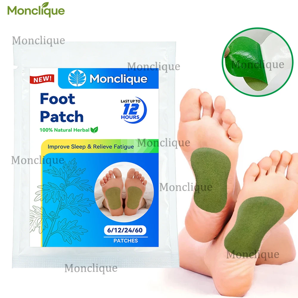 Wormwood Foot Patch Plantar Acupoint Patch Herbal Detoxification Hot Compress Foot Pad Deep Sleep Care Breathable Non-woven