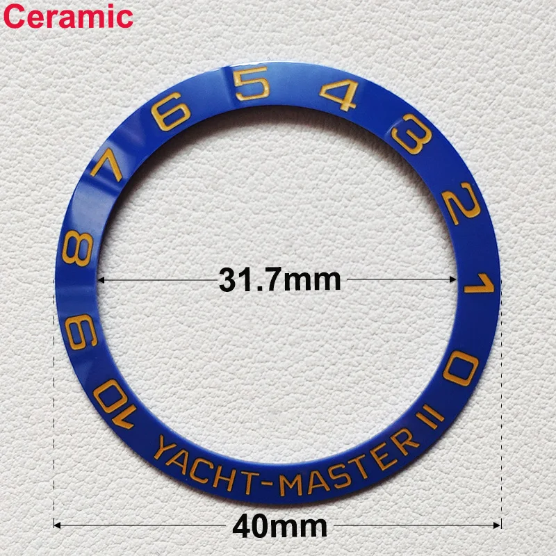 40mm * 31,7mm Keramik-Uhrenlünetteneinlage Passend für 42mm bis 44mm Taucher-GMT-Yacht-Sea-Dweller-Uhrengehäuse Uhrenring-Zubehör – Detail 29