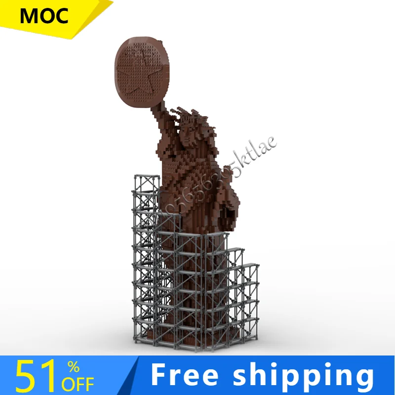 

Popular 4316 PCS MOC Luxury Statue Of Liberty Modular Model Architecture Building Block Diy Education Assembly Kids Toys Gifts