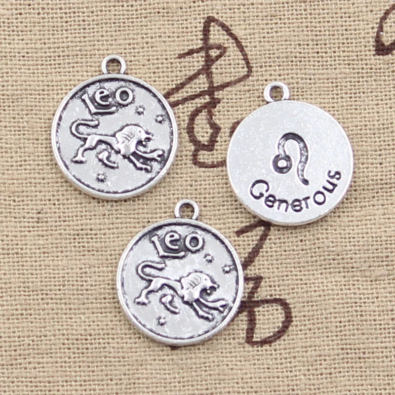 12pcs Charms Zodiac Capricron Aquarius Aries Cancer Leo Libra Taurus Scorpio Sagittarius Vigro Gemini Pisces DIY Antique Pandent