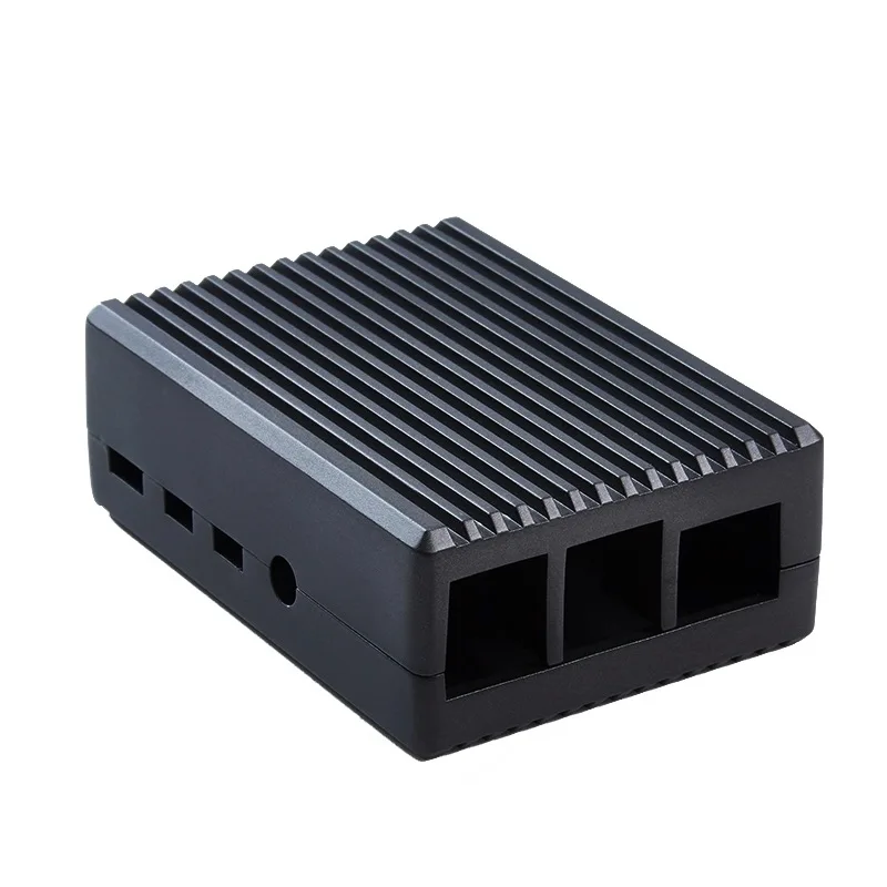 Raspberry Pi 4 Aluminum Alloy Case Gray/Black Box Metal Shell Passive Cooling Enlosure Case for Raspberry Pi 4 Model B