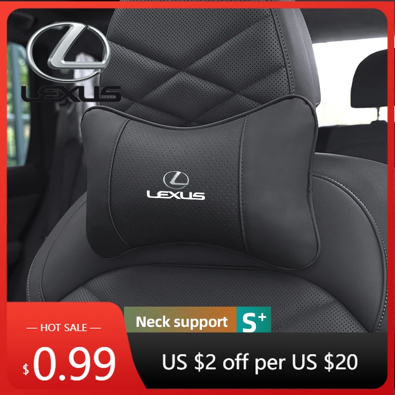 

Interior Stickers Car Seat Headrest Leather Neck Pillow For Lexus RX330 IS250 Ct200h ES300h RX350 GS300 IS300h NX300h RX400h ES3