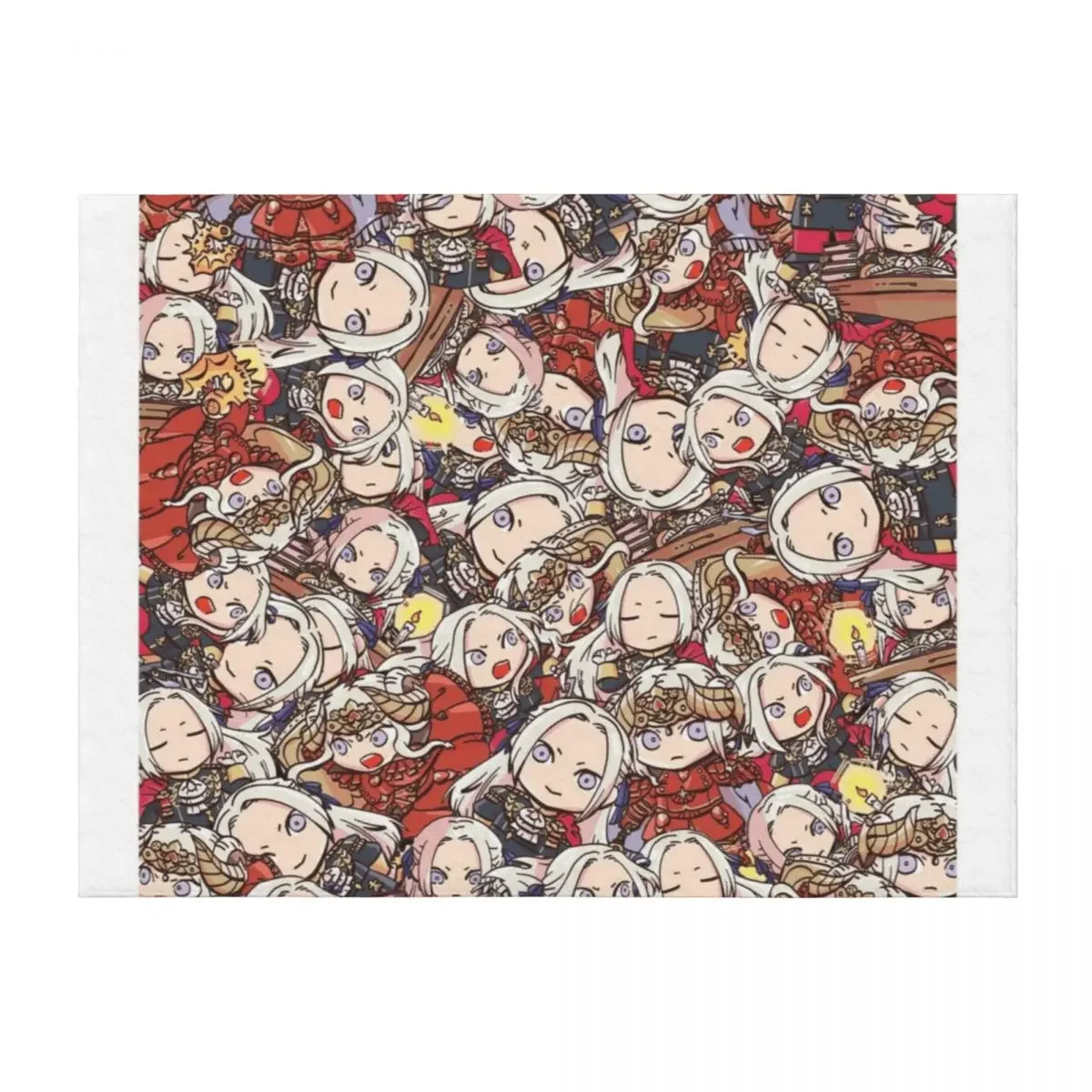 

Fire Emblem Three Houses: Chibi Edelgard Collage Throw Blanket Decorative Sofas Luxury St sofa bed Warm Blankets