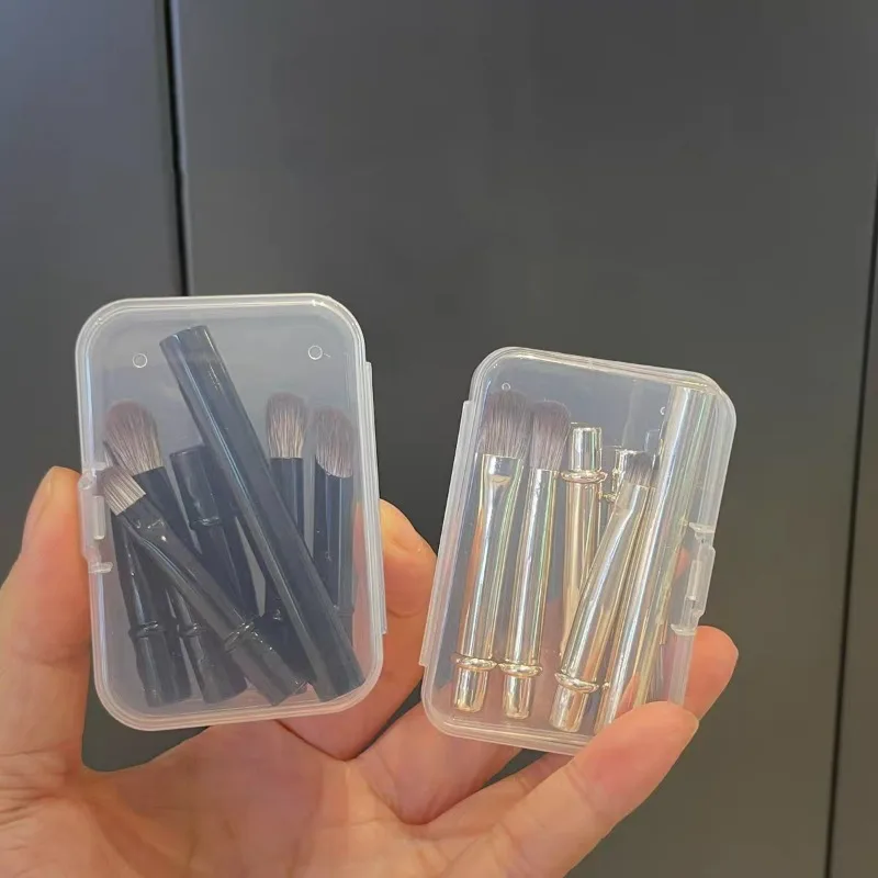 6 teile/satz Tragbare Make-Up Pinsel Ersatz Pinsel Kopf Lidschatten Eyeliner Lip Liner Pinsel Mini Detail Augen Make-Up-Tools