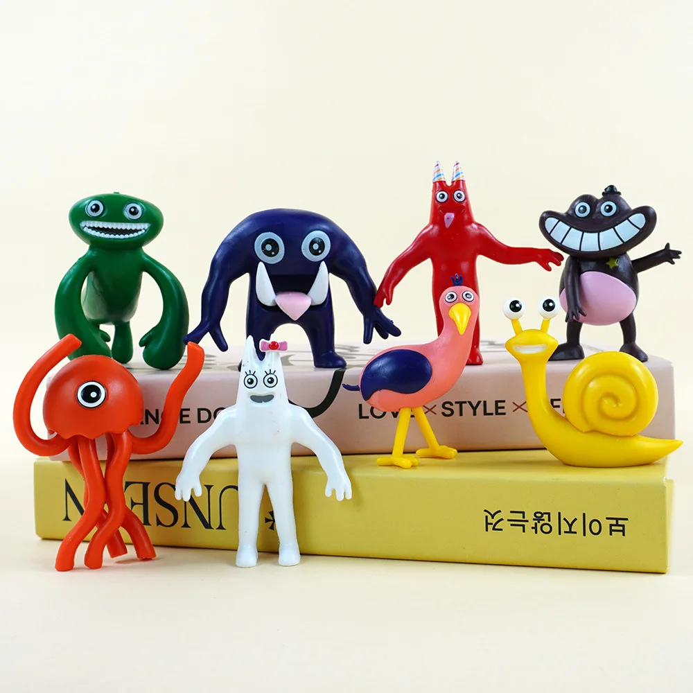 8pcs/set Cartoon Garten of Banban Action Figure Doll Anime Model Cake Pandents Decoration Children Charm Toys Birthday Gifts