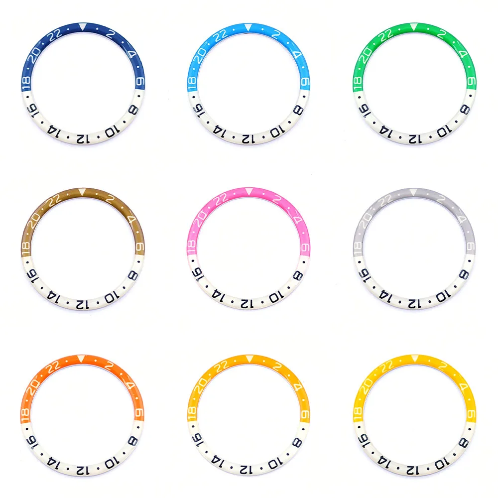 

38-мм плоская синяя светящаяся вставка для безеля из смолы и алюминия, подходит для корпусов часов SKX007, SKX009, SRPD, механизмов NH36, NH35, запчасти для мужских часов