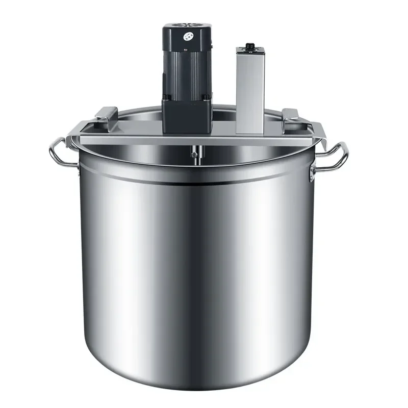 Small-scale commercial fully automatic electric stirring machine for cooking hot pot base and sauces.