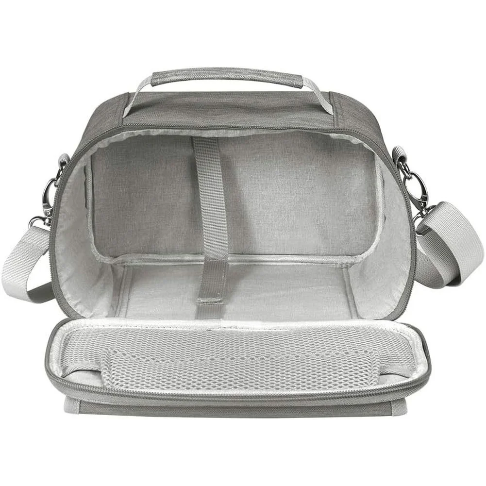 1pc Gray Padded Carrying Case With Dividers For Cricut Joy Cutting Machine Tools Mats Storage Bag Portable Organizer