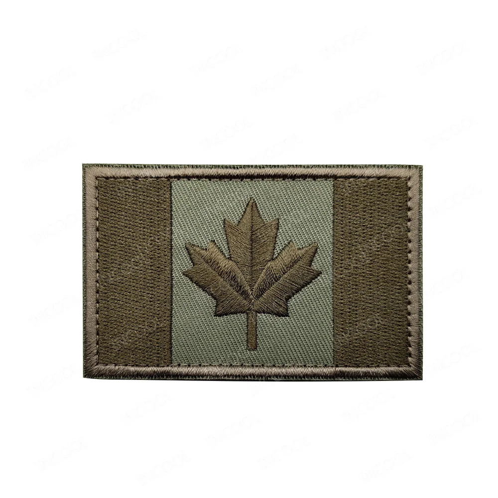 I Love Canada Flag Embroidered Patches Maple Leaf CA Canadian Flags Stickers Chevron Appliqued For Clothing Backpack