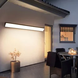 IP65 Waterproof Wall Lamp Outdoor Garden Decoration Long Strip Exterior Line LED Light External Wall Washer Modern Nordic Sconce